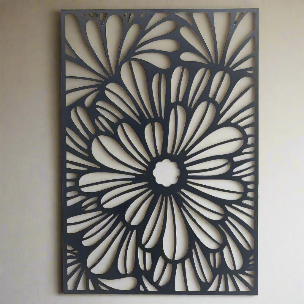 Floral Metal Wall Plaque