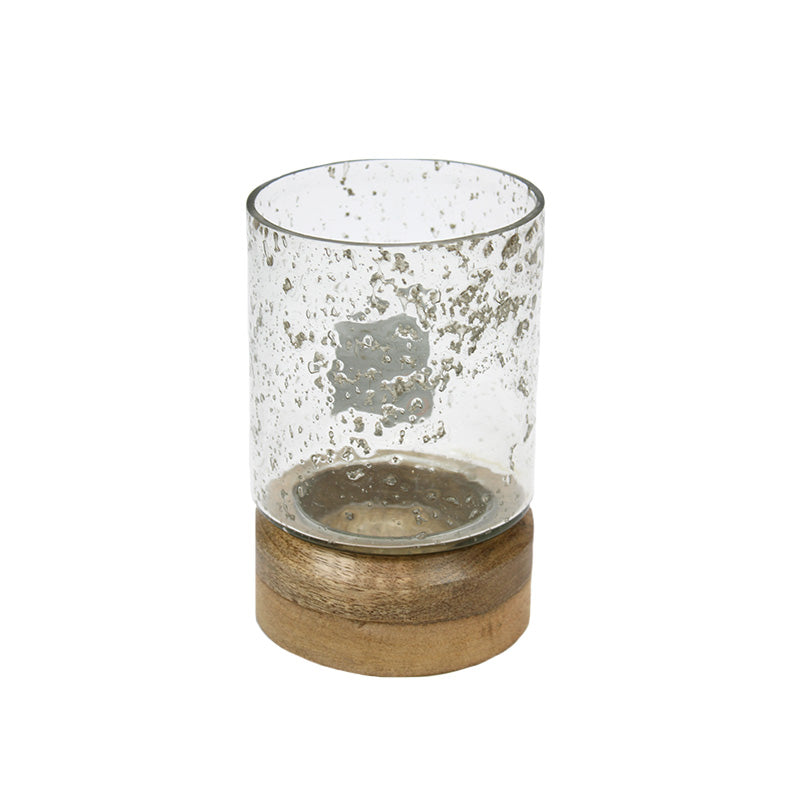 Wood Base Candleholder - Small
