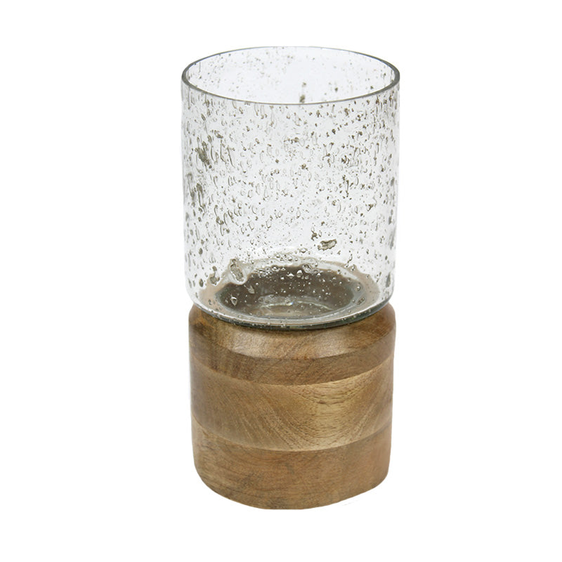 Wood Base Candleholder - Large