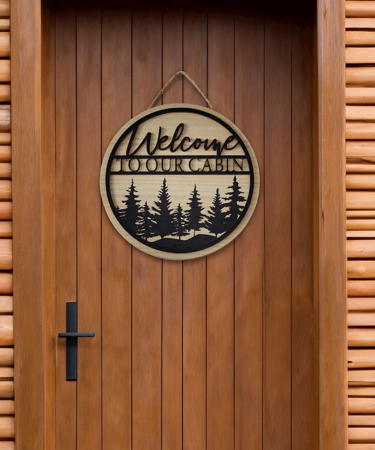 Welcome to Our Cabin - Hanging Sign