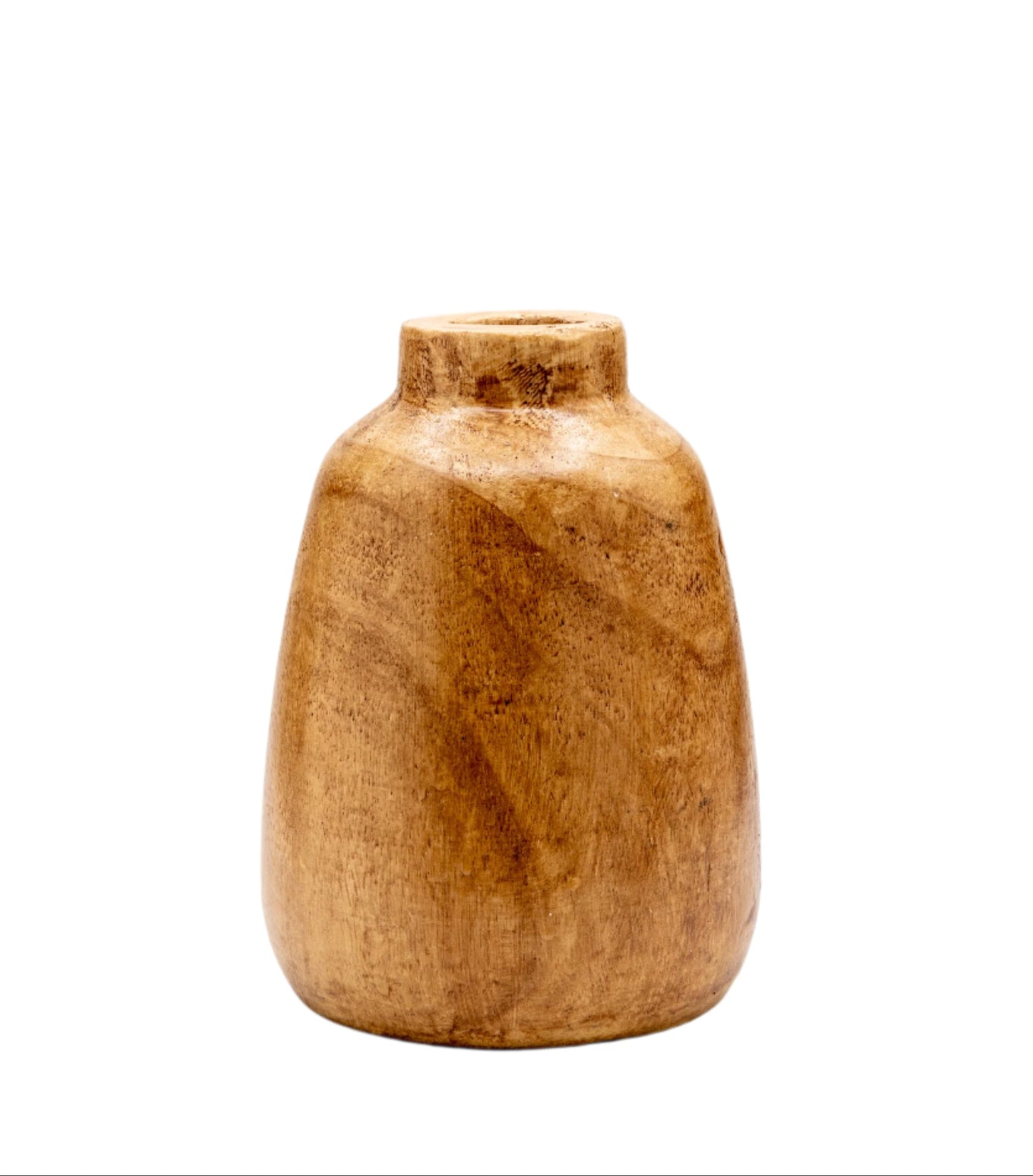 Carved Wood Vase - 9.5"