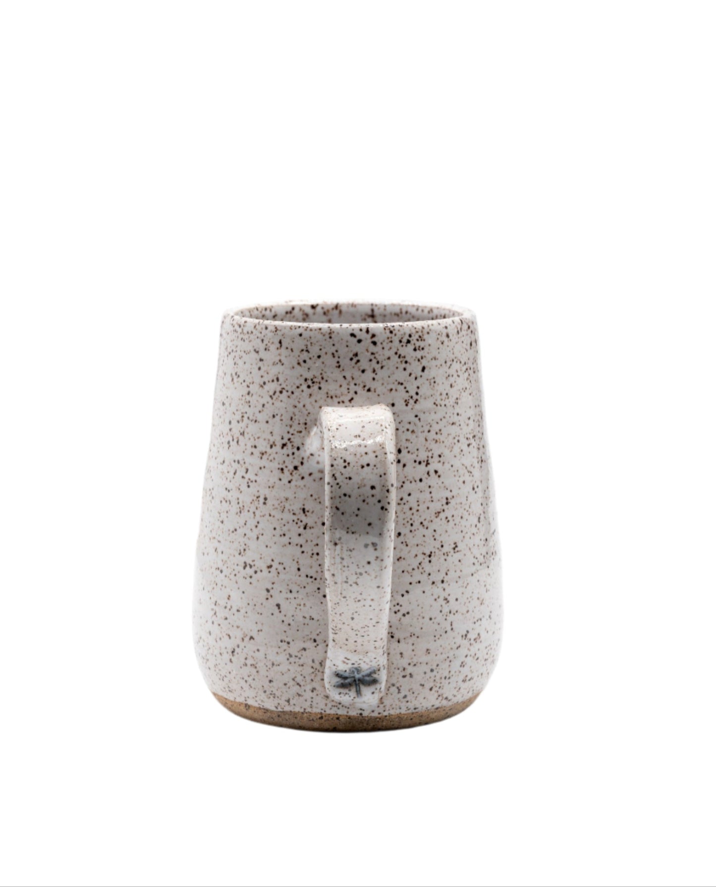 Dragonfly Pottery Mug - Stamped Handle