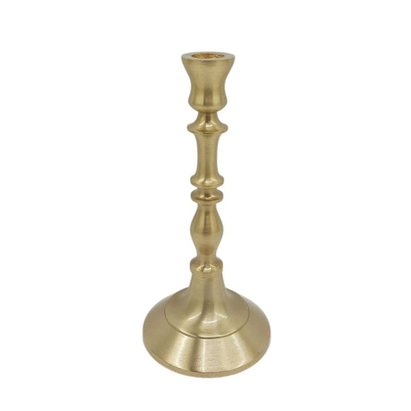 Classic Gold Metal Taper Candle Holders