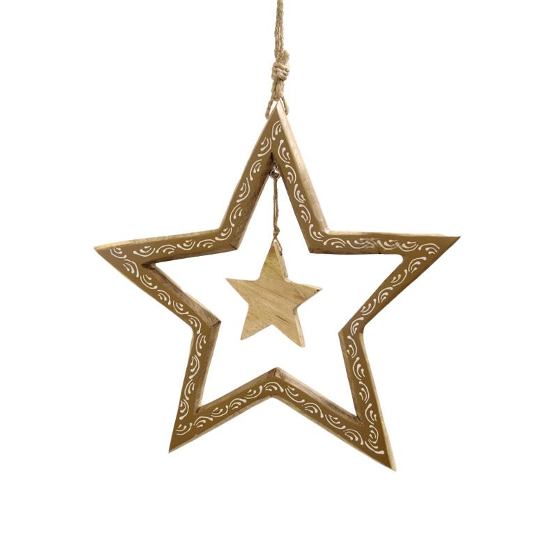 Hanging Wood Star