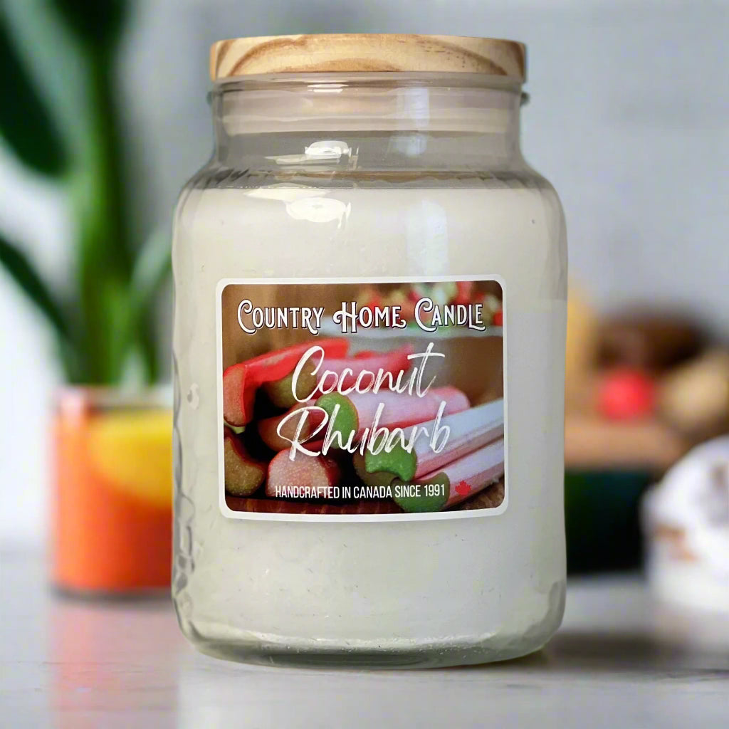 Coconut Rhubarb Paraffin Candle