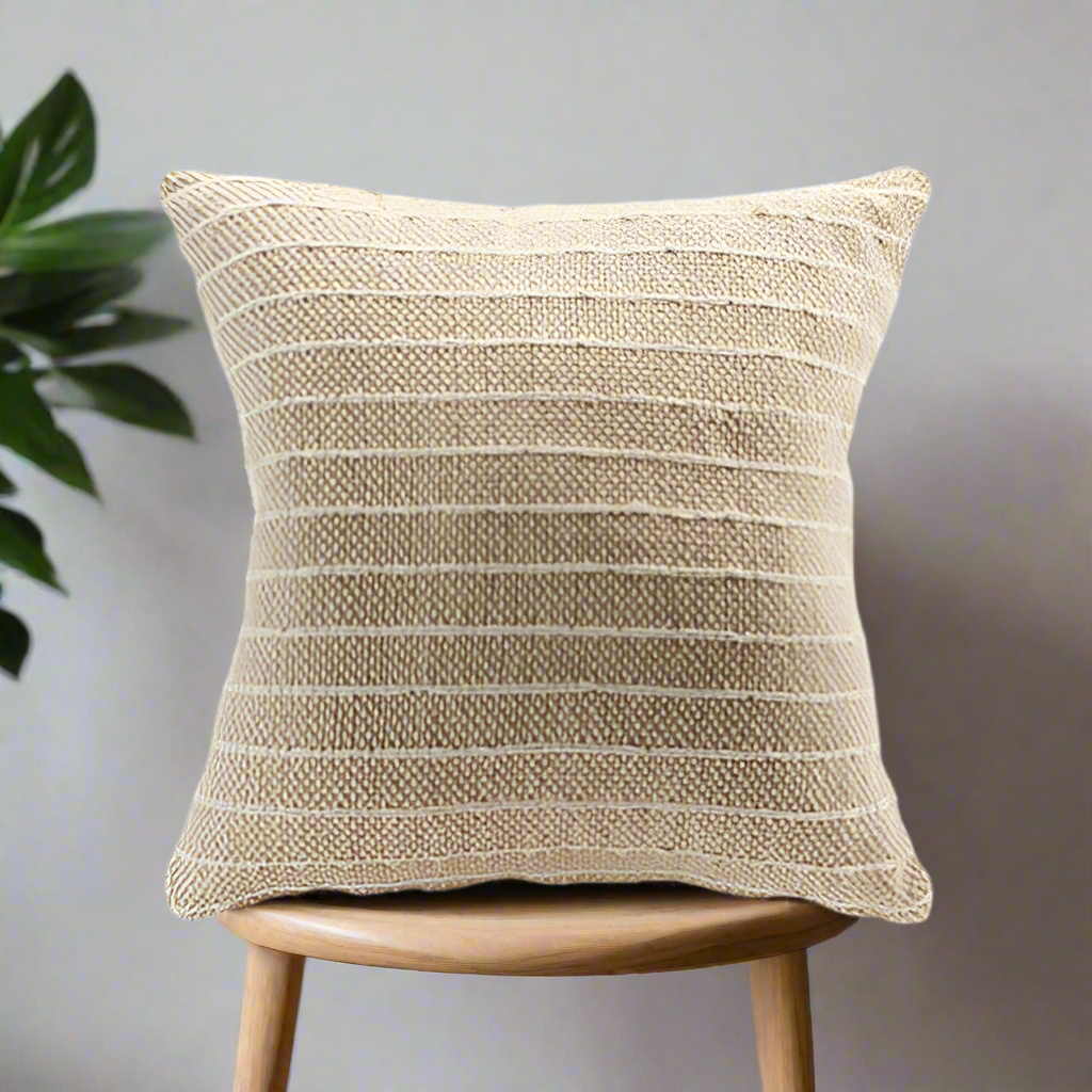 Beige Cotton Cushion