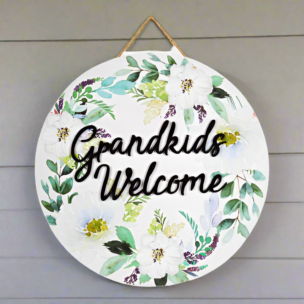 Grandkids Welcome - Hanging Sign