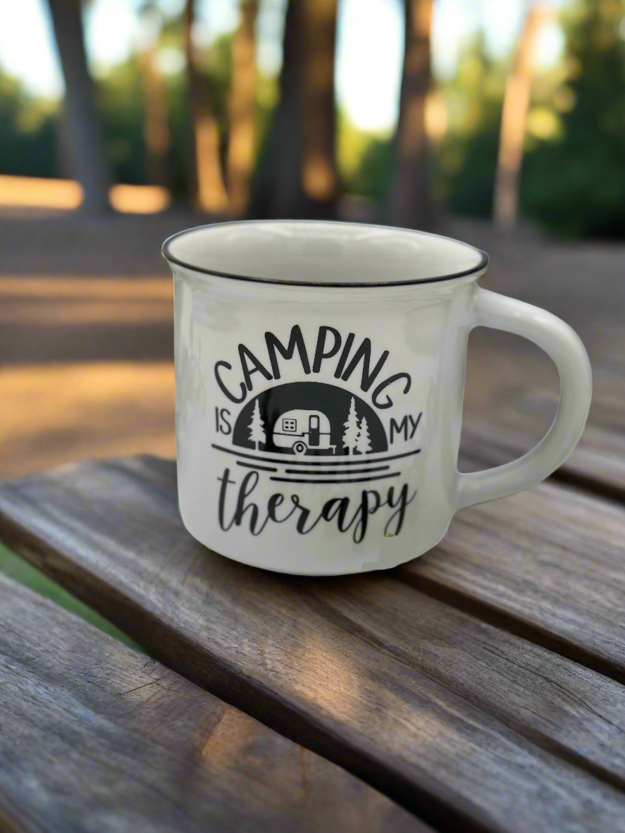 Camping is my Therapy - Mug