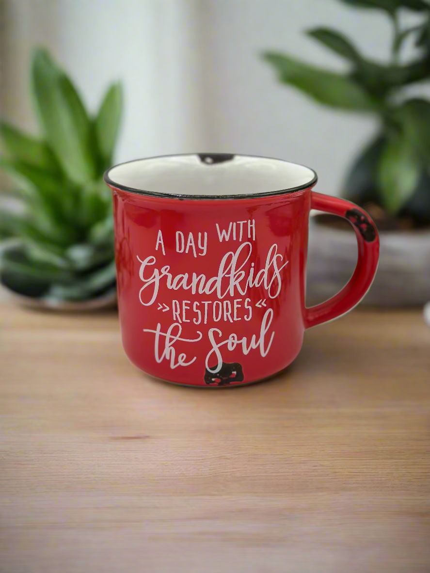'A Day with Grandkids Restores the Soul' - Mug