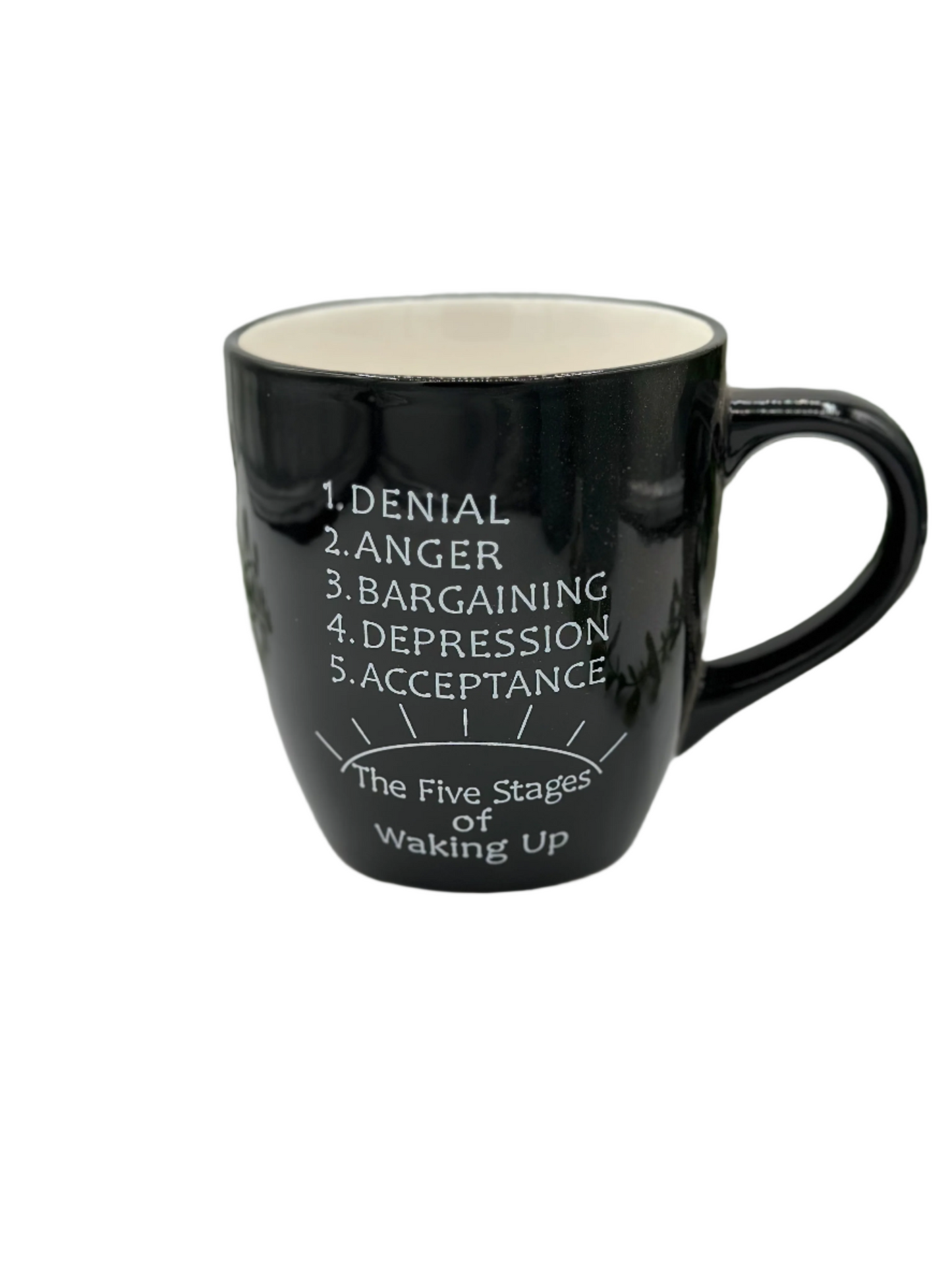 5 Stages of Waking Up - Mug
