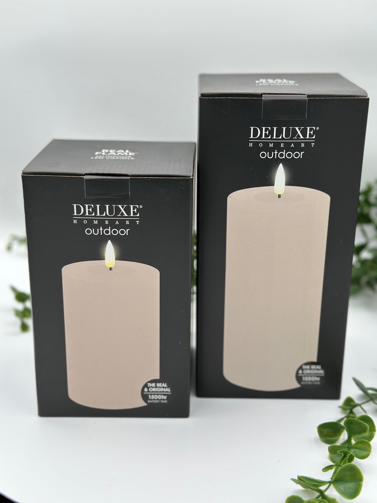 Wax LED Outdoor Candle 3x8