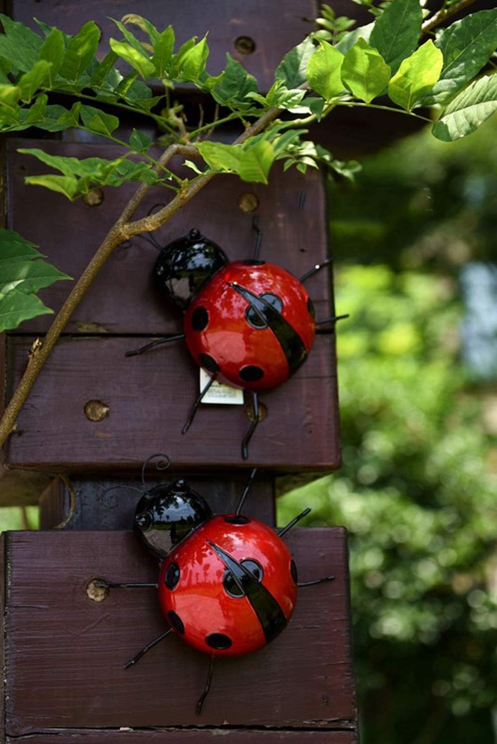 Decorative Metal Lady Bug Set