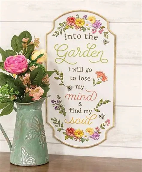 "Into the Garden" - Metal Wall Sign
