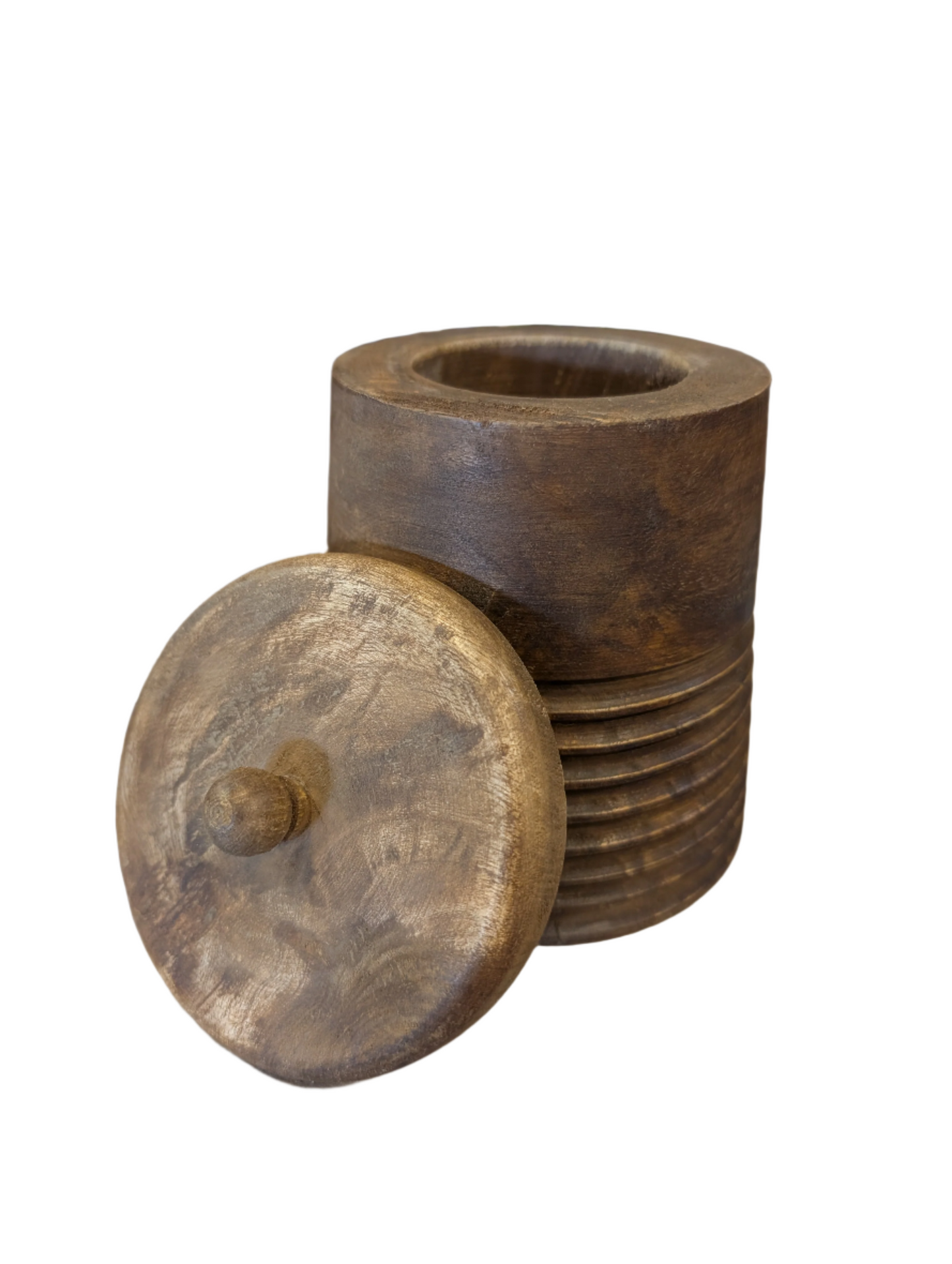 Wood Jar with Lid