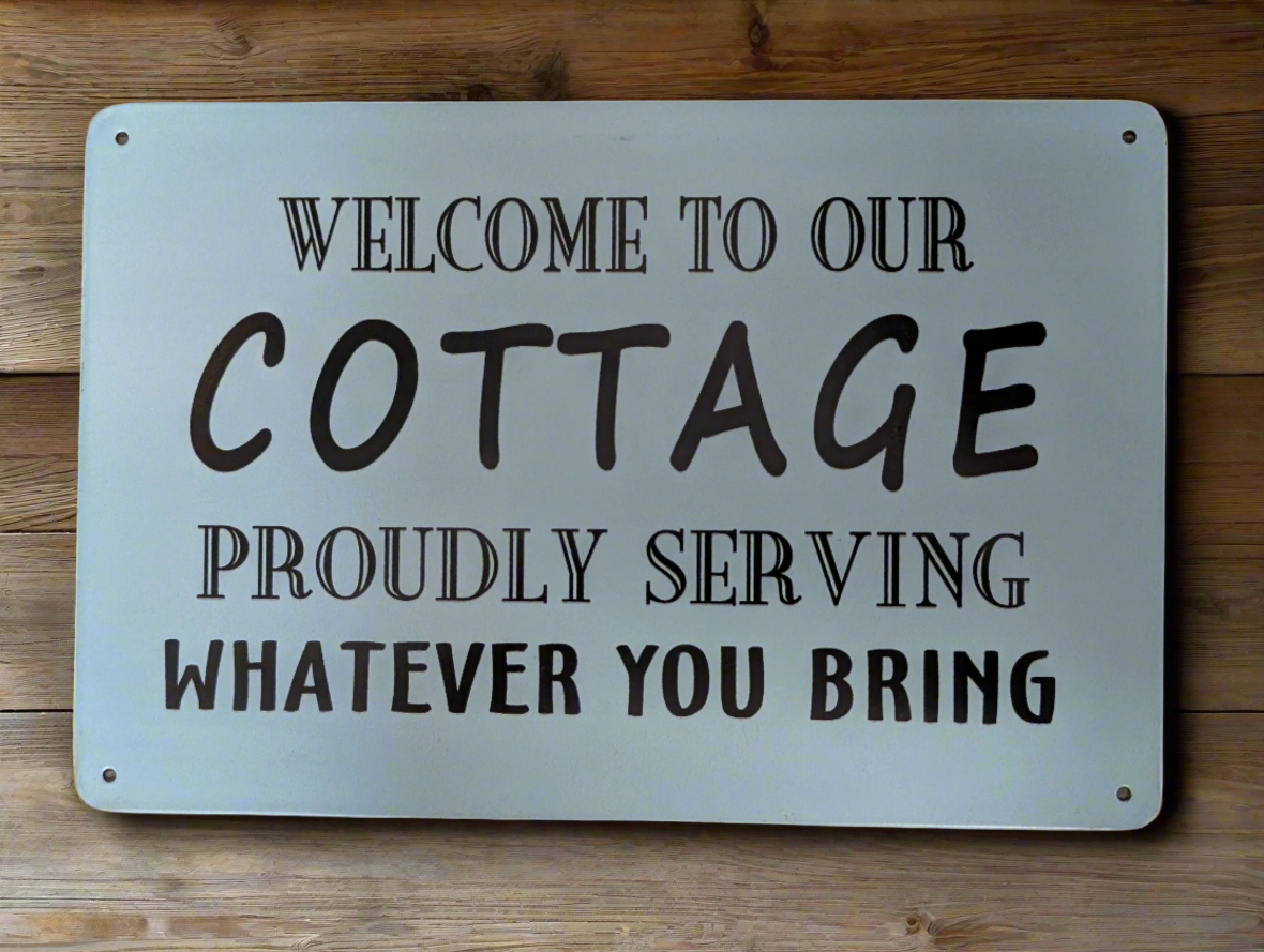 Metal Cottage Sign
