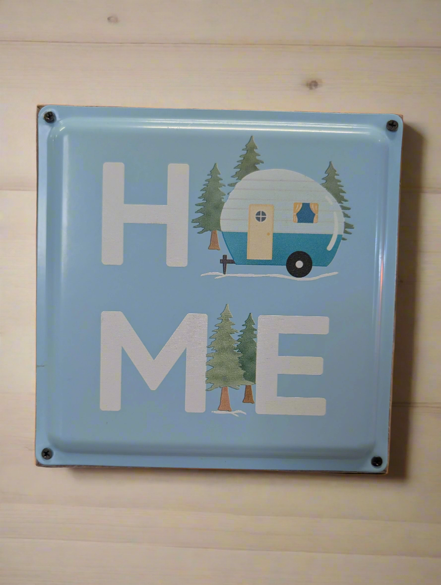 Camping Home - Metal Sign