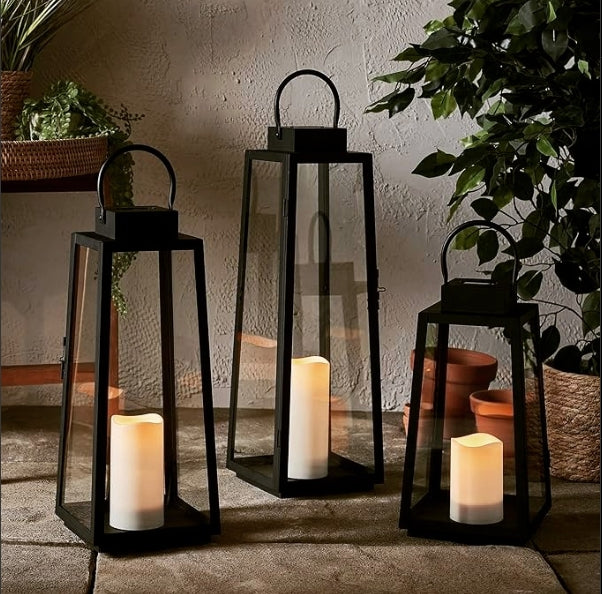 Modern Black Framed Lantern
