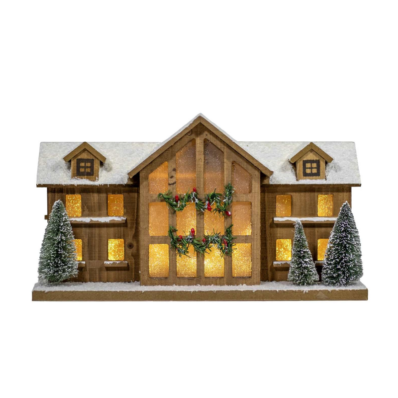 LED Large Home with Faux Greenery