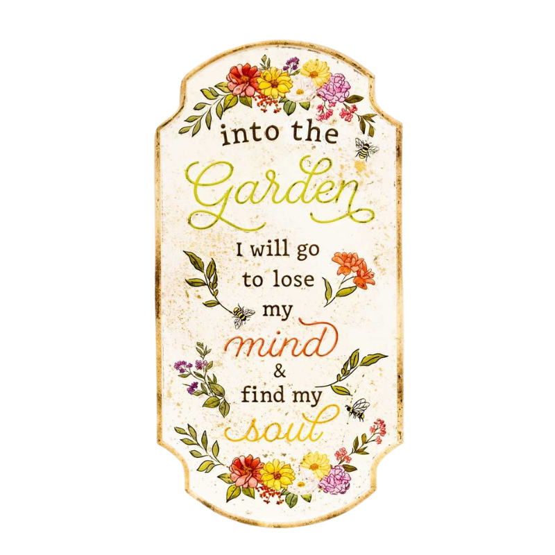"Into the Garden" - Metal Wall Sign