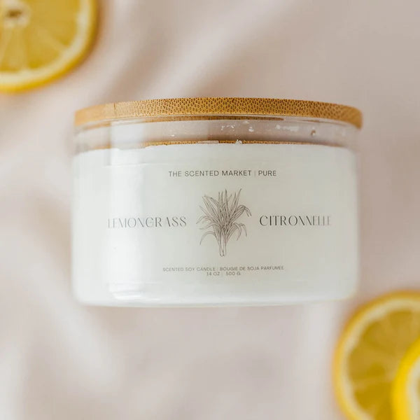Pure LEMONGRASS - Soy Wax Candle 14 oz
