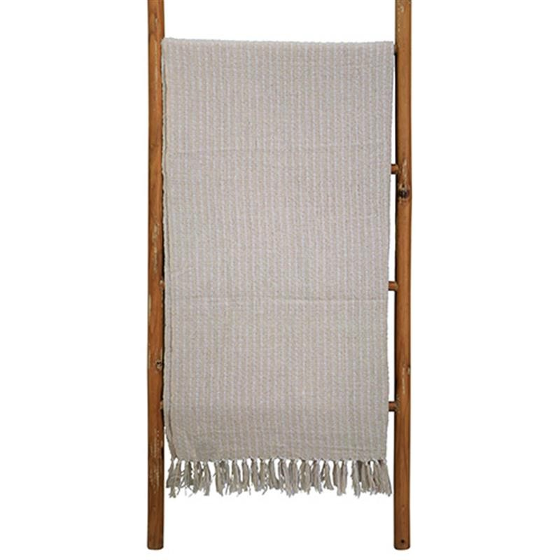 Cream Textured Throw 100% Cotton