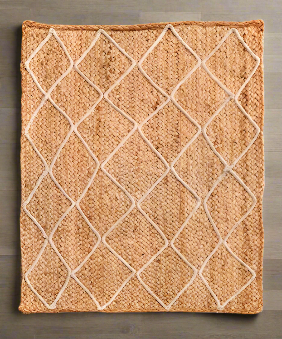 Cotton Diamond Jute Rug
