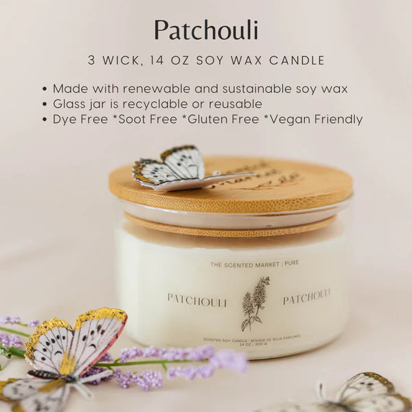 Pure PATCHOULI - Soy Wax Candle 14 oz