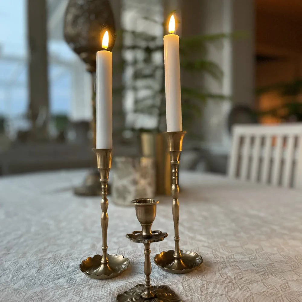 Cream LED Taper 9.6" Candle