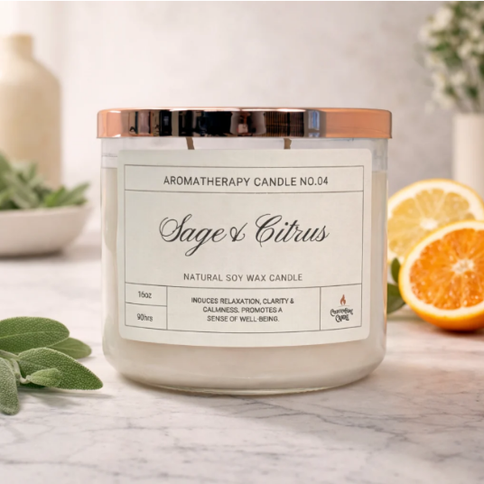 Sage & Citrus Aromatherapy Candle