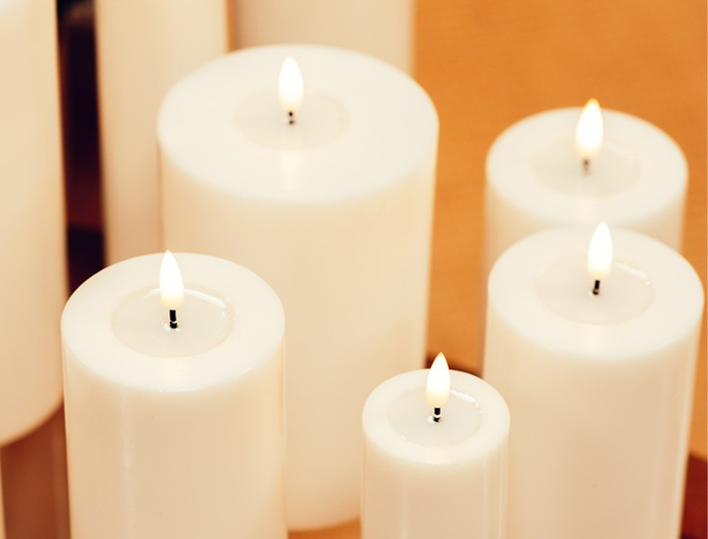Wax LED Outdoor Candle 3x6