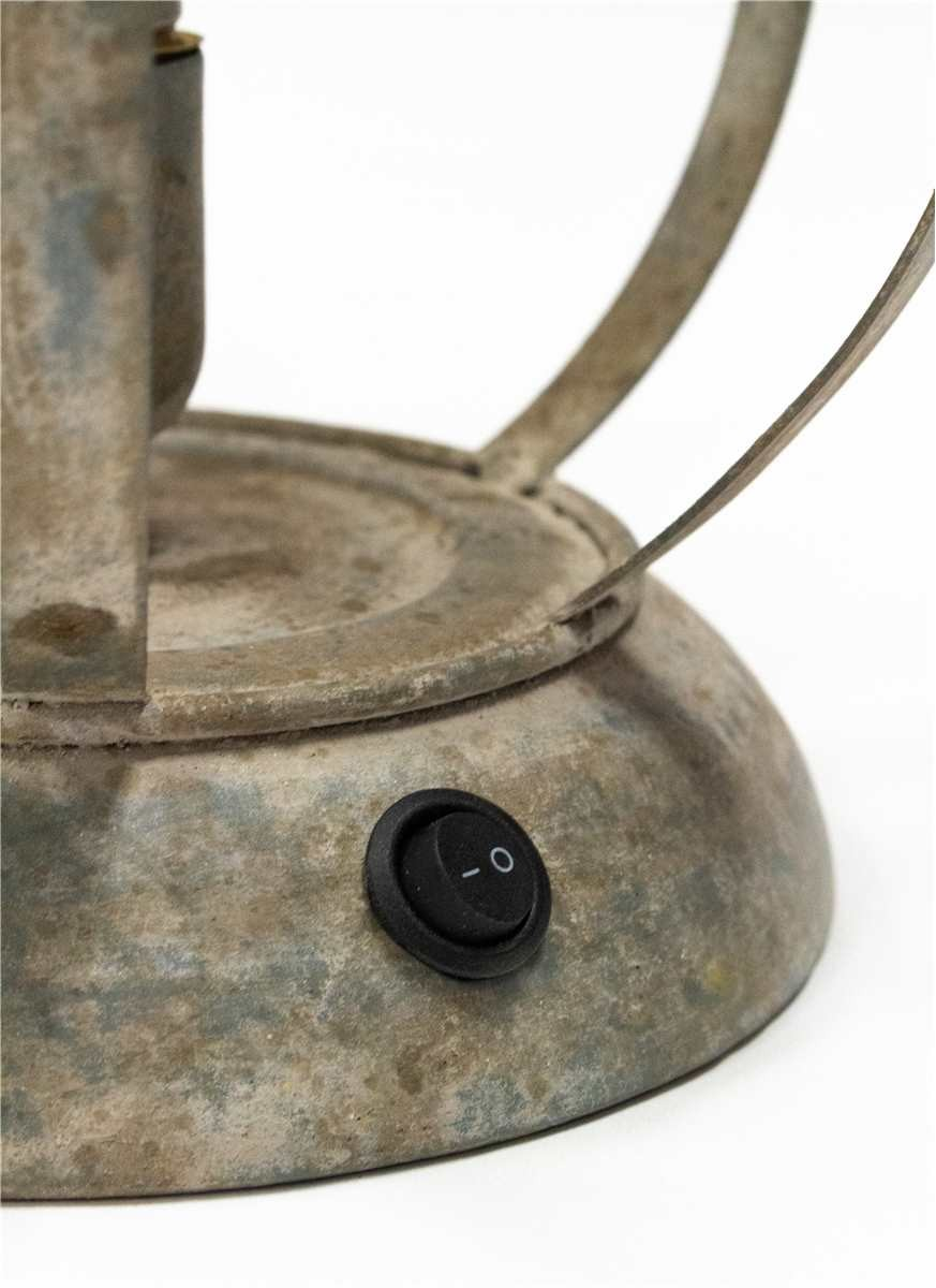 Rustic Hanging Lantern with Light