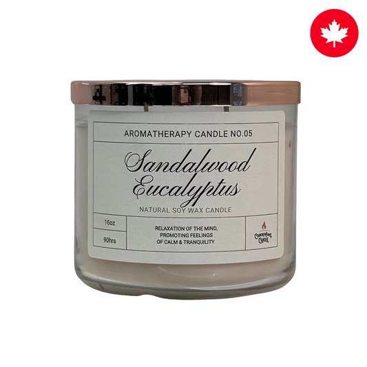 Sandalwood Eucalyptus 2-Wick Soy Aromatherapy Candle