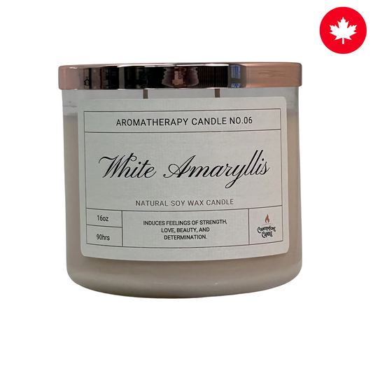 White Amaryllis 2-Wick Soy Aromatherapy Candle
