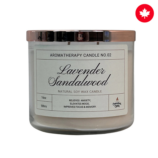 Lavender Sandalwood 2-Wick Soy Aromatherapy Candle