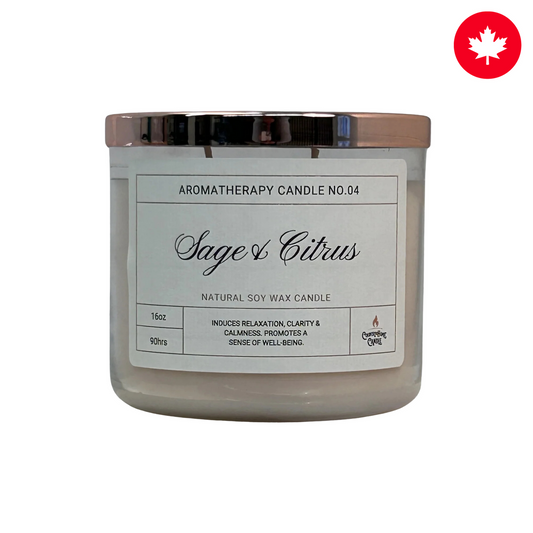 Sage & Citrus 2-Wick Soy Aromatherapy Candle