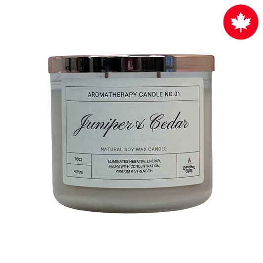 Juniper & Cedar 2-Wick Soy Aromatherapy Candle