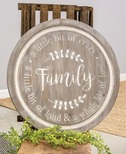 Round Family Sign