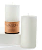 3X6 Rustic Pillar Candle - White