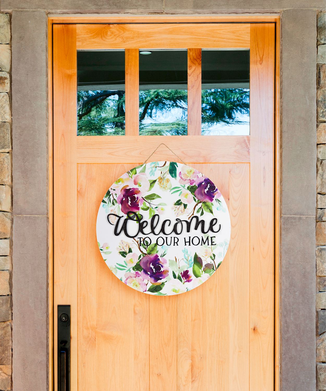 Welcome to Our Home Hanging Sign