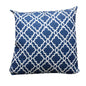 Navy Lattice Outdoor Pillow 45x45cm