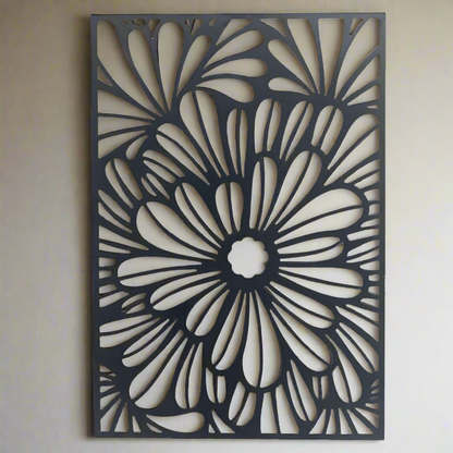 Floral Metal Wall Plaque