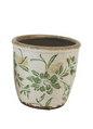 Floral Cement Pots