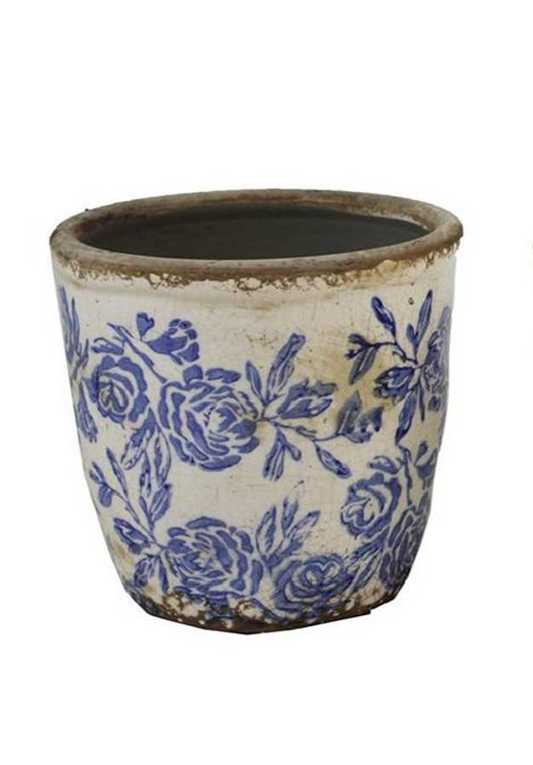 Floral Cement Pots