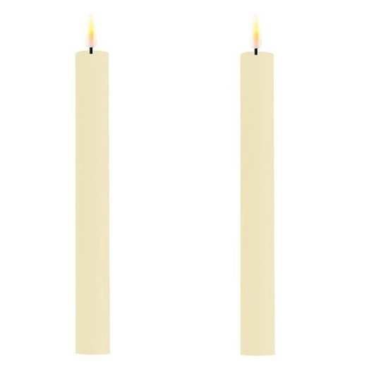 Cream LED Taper 9.6" Candle