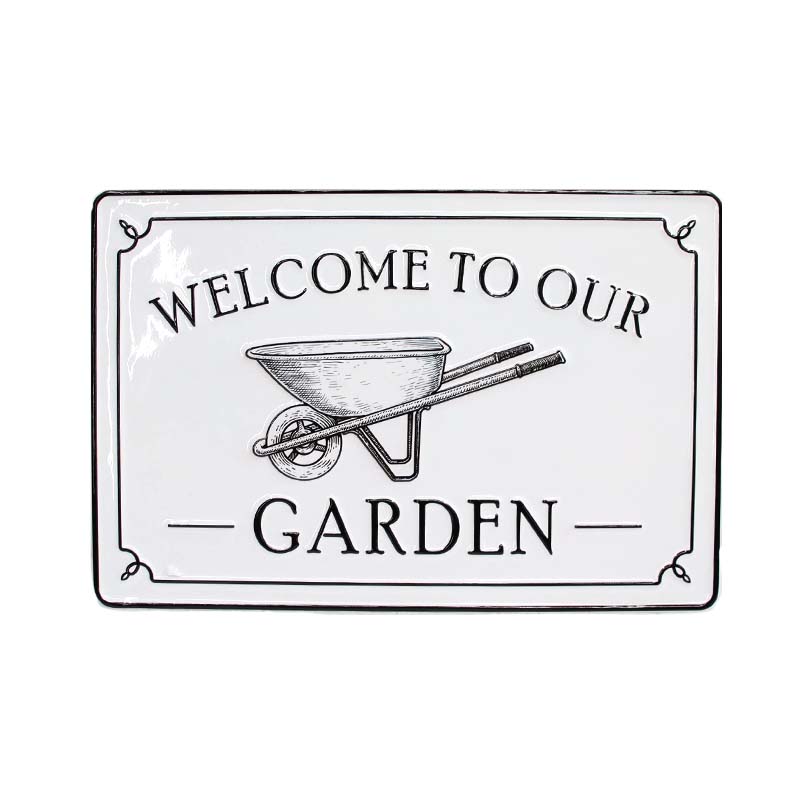Welcome to Our Garden - Metal Sign