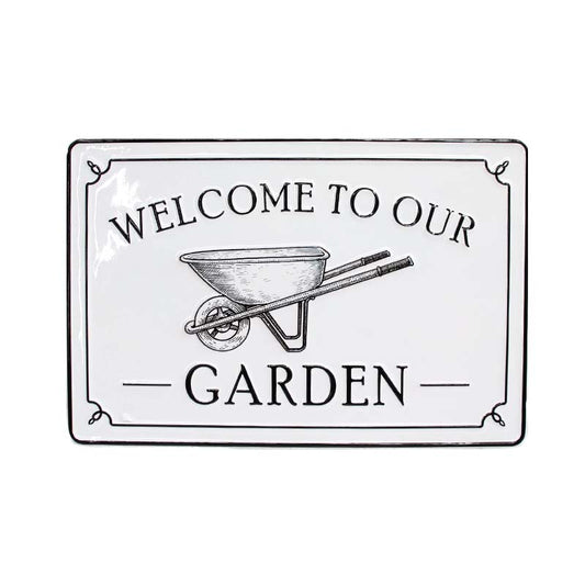 Welcome to Our Garden - Metal Sign