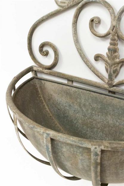 Rustic Metal Hanging Planter - Large