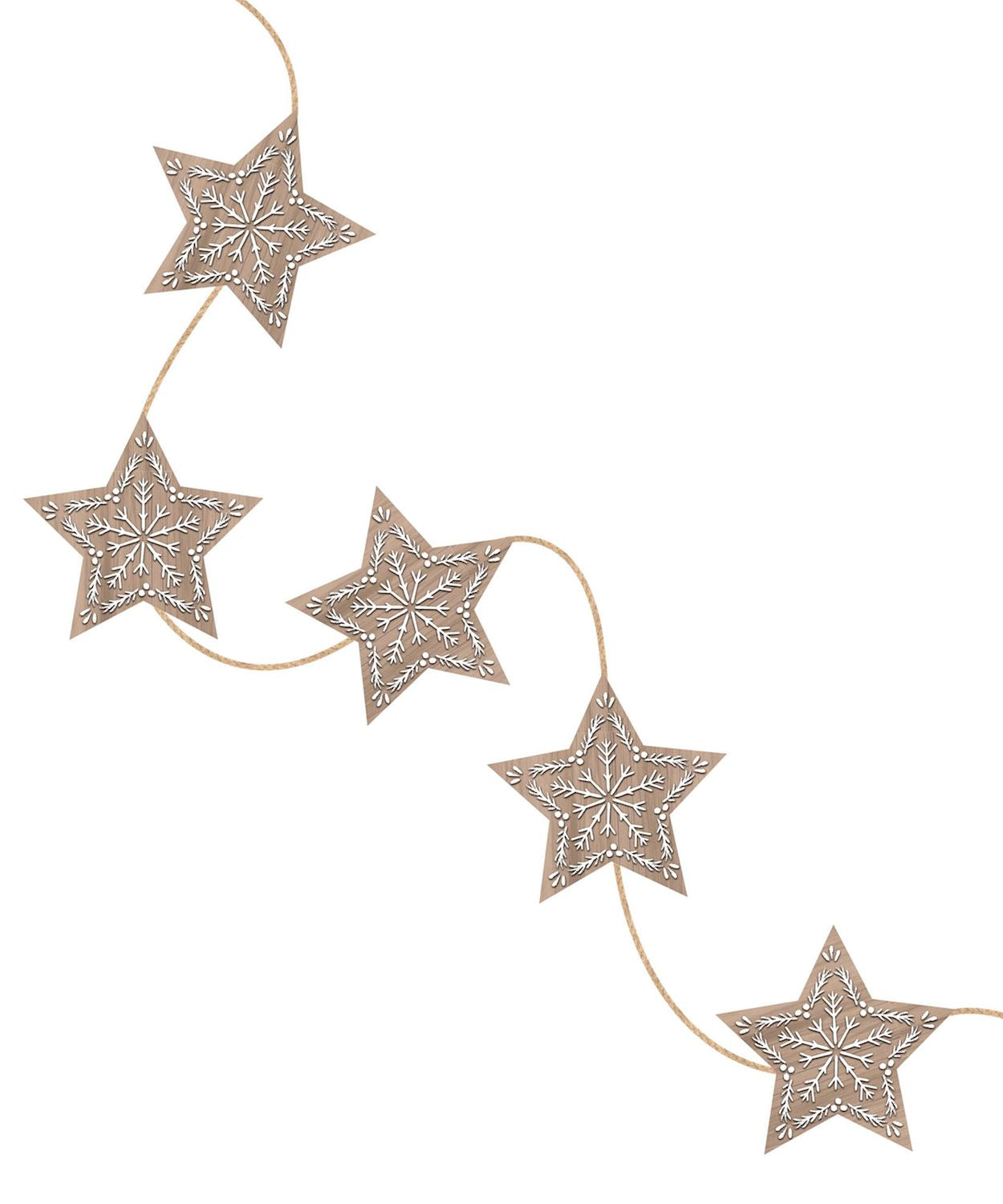 Wood Star Garland