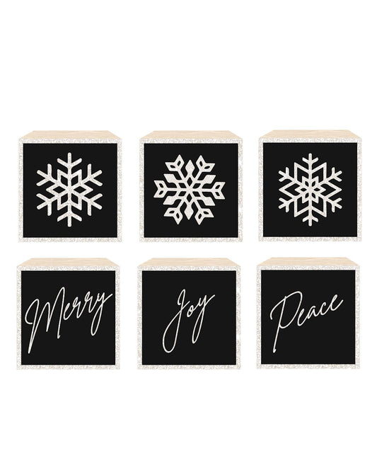 Mini Holiday Desk Block Decor