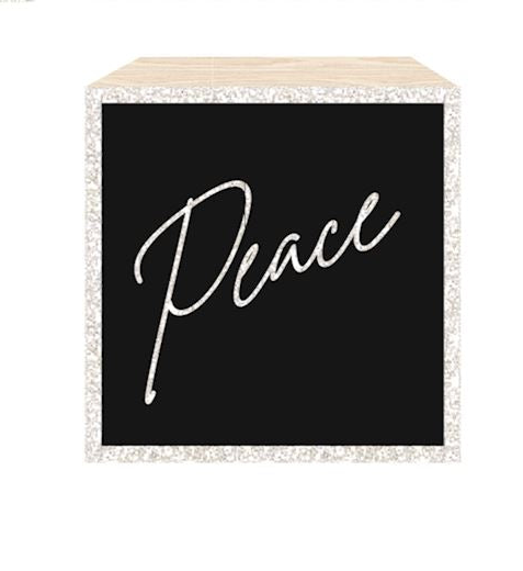 Mini Holiday Desk Block Decor